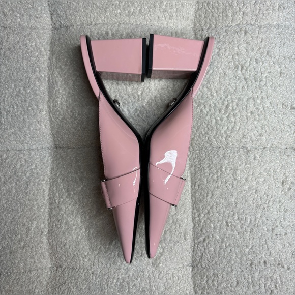 Versace Medusa Patent Leather Mules - English Rose Palladium - Picture 10 of 13